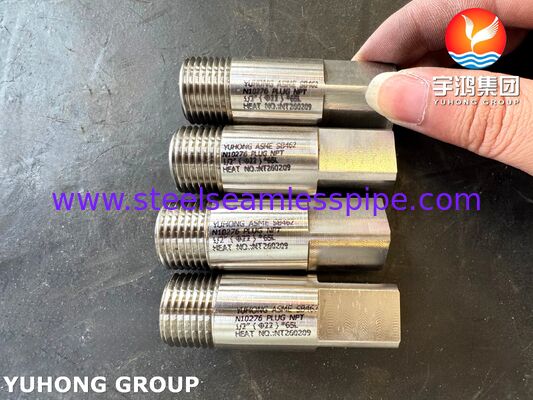 ปลั๊กหัวเหลี่ยมโลหะผสมนิกเกิล Hastelloy C276 สำหรับการใช้งานปลั๊กเกลียวทนการกัดกร่อน