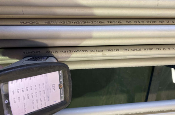ASME SA312 TP316L ท่อไร้รอยต่อสแตนเลส