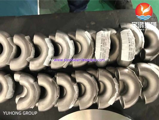 ข้อต่อท่อเหล็กอัลลอย ASTM B366 Hastelloy C22 / 2.4602 ข้อศอก 180 องศา