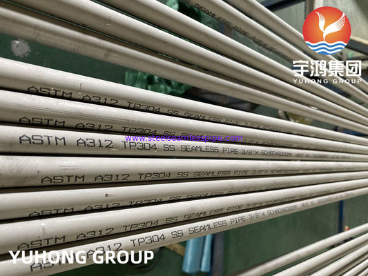 ASTM A312 TP304 การรีดเย็นและการวาดท่อไร้รอยต่อสแตนเลส