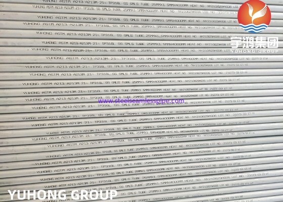 ASTM A213 TP316L TP304 TP304L ท่อแลกเปลี่ยนความร้อนแบบไร้รอยเหล็กไร้ขัด