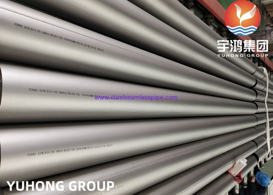 ASTM B514 Incoloy 800H โลหะผสมนิกเกิลรอยท่อดองพื้นผิวไฮโดรคาร์บอนแคร็ก
