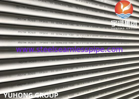 ASTM A269 / ASME SA269 TP304 เครื่องรีดเย็นแบบรีดเย็น Bright Annealed Tube