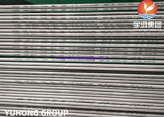 ASME SA213 TP304, 1.4301, S30400 ท่อไร้รอยเหล็กไร้ขัด สําหรับเครื่องแลกเปลี่ยนความร้อน