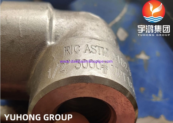 ปลอมแปลง 90 DEG ซ็อกเก็ตเชื่อมขนาดข้อศอก NPS 1/2 ถึง 4 ASTM A182 F53