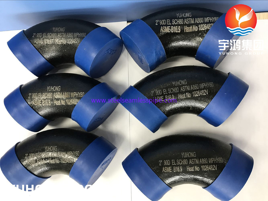 ASTM A860 WPHY60 SCH40 BW B16.9 อุปกรณ์ท่อเหล็กสีดำ