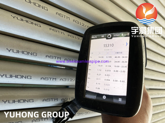 ASTM A312 ASME SA312 TP310S S31008 ท่อไร้รอยต่อเหล็กกล้าไร้สนิม