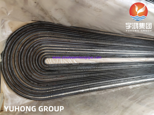 ASTM A179 / ASME SA179 ท่อเหล็กคาร์บอนไม่มีรอยต่อ U BEND BOILER TUBE (ภาพวาดสีดำ / น้ำเย็น)