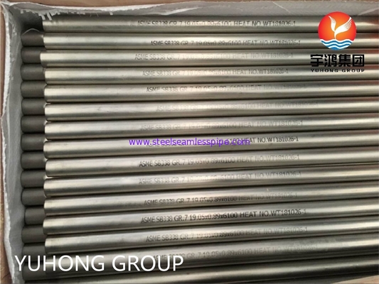ASME SB338 GR.7 ท่อไร้รอยต่อโลหะผสมไทเทเนียมสำหรับคอนเดนเซอร์และเครื่องแลกเปลี่ยนความร้อน