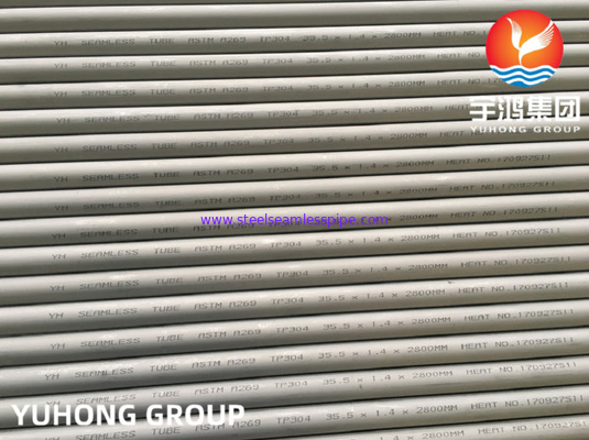 ASTM A269 TP304 ท่อสเตนเลสสตีลไม่มีรอยต่ออบและดอง พ.ศ./พ.ศ.