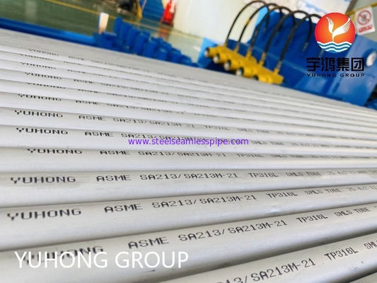ASME SA213 TP316L ท่อสแตนเลสไม่มีรอยต่อสำหรับหม้อไอน้ำและเครื่องแลกเปลี่ยนความร้อน